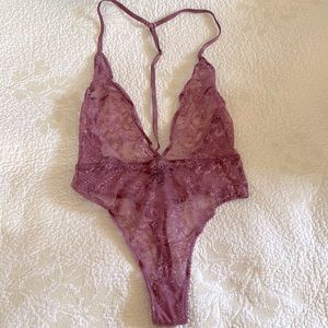 Victoria’s Secret lace lingerie in mauve color . NWOT
